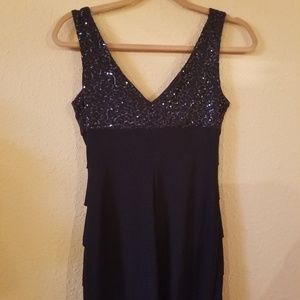 Sequin royal blue cocktail dress